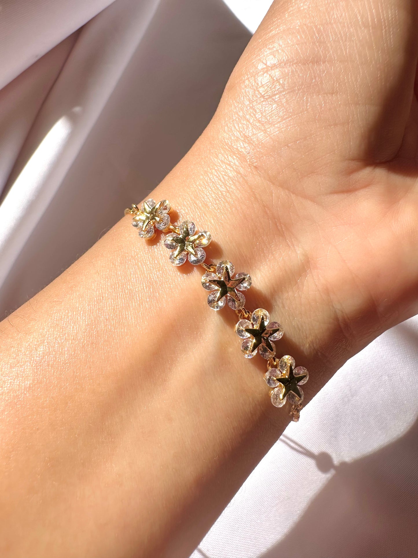 Pulsera ajustable flores