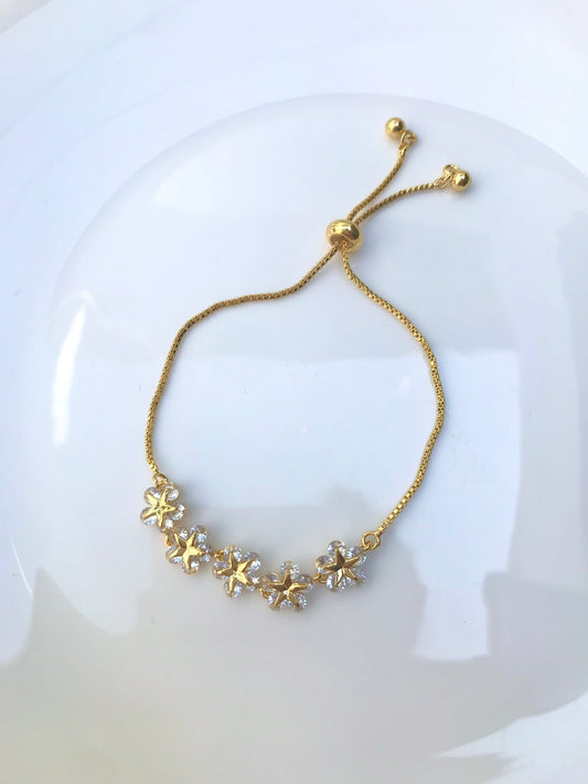 Pulsera ajustable flores