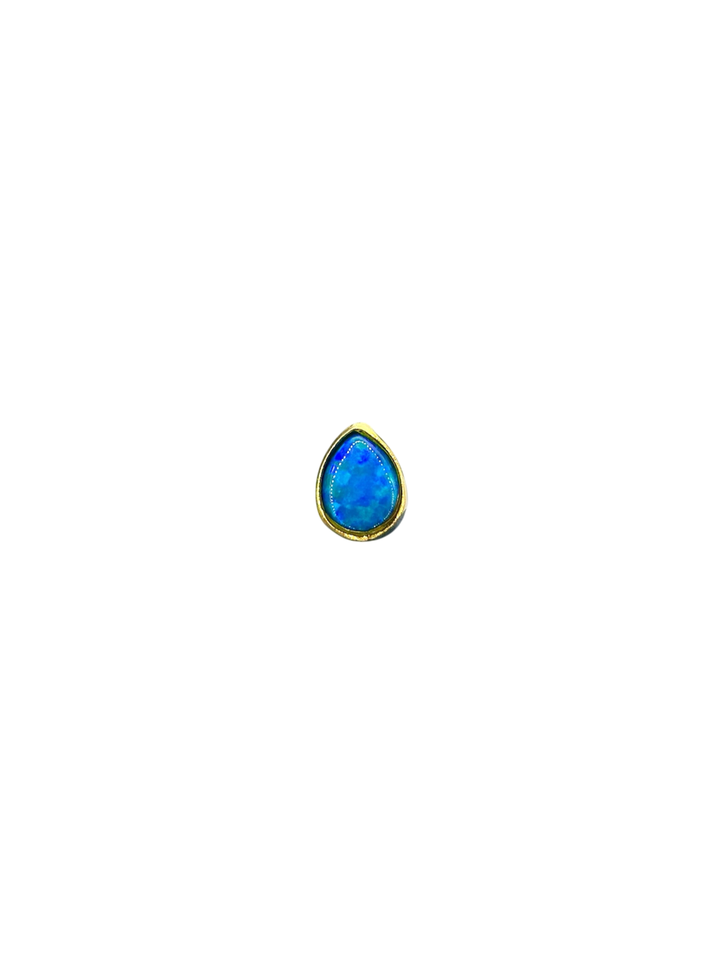 Piercing gota ópalo azul