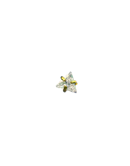 Piercing triángulo de zirconia mini